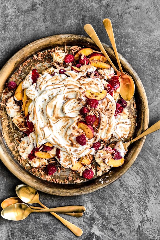 Peach Melba Cheesecake Eton Mess Pavlova